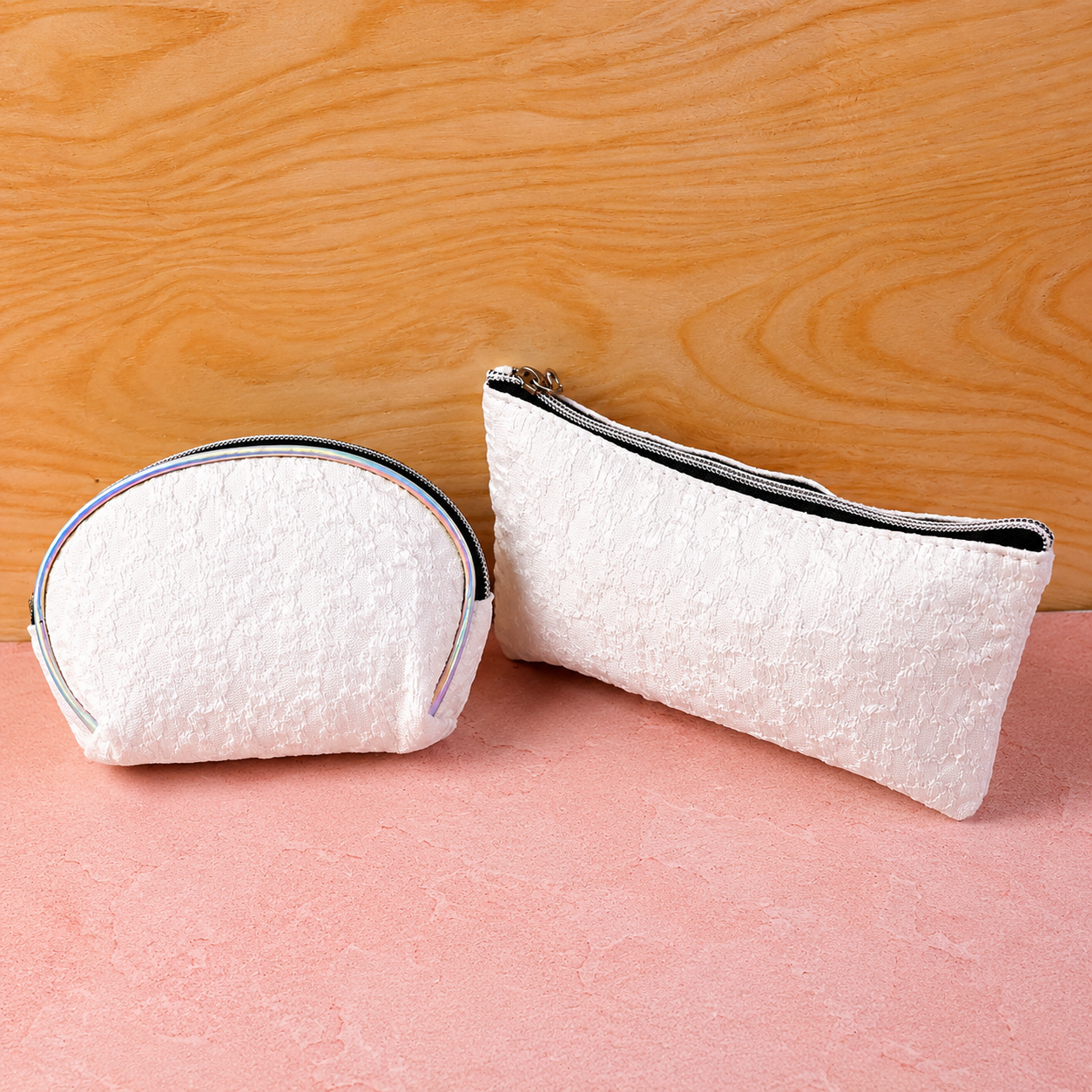 3-in-1 Makeup Bag Set | Transparent Cosmetic Organizer Pouch for Makeup, Skincare & Travel Essentials |