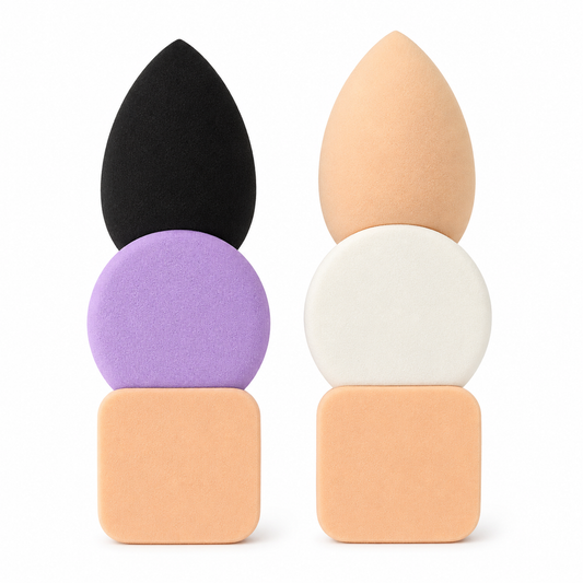6-Piece Makeup Sponge Set | Soft Beauty Blender Sponges for Foundation, Concealer, Cream, Powder & Liquid Makeup