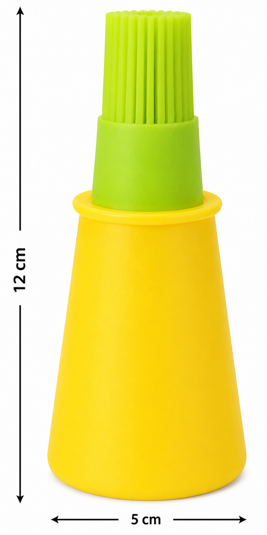 Silicone Oil Dispenser Brush | BBQ, Baking & Cooking Basting Brush with Oil Bottle