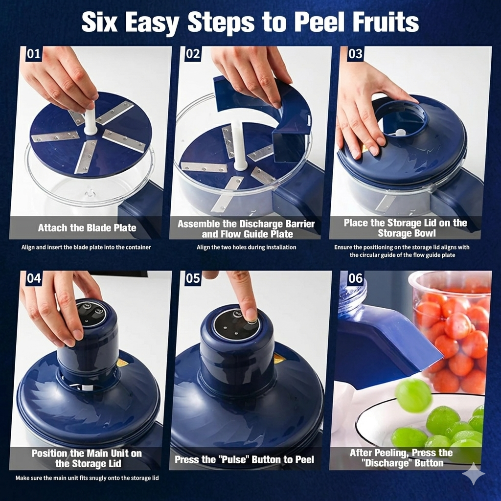 Electric Fruit & Vegetable Peeler | Automatic Kitchen Peeling Machine for Everyday Food Preparation