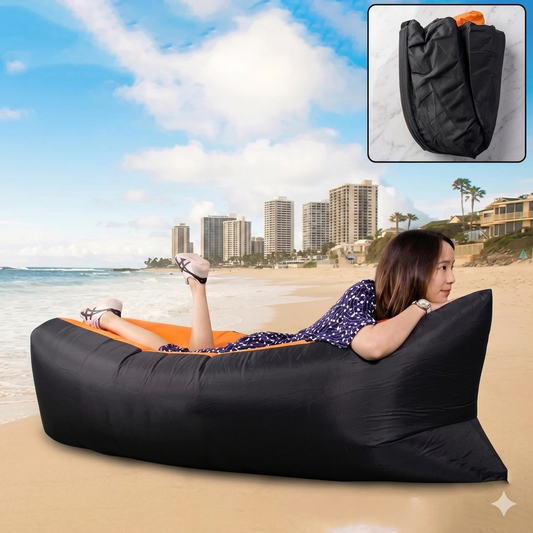 Inflatable Lounger Air Sofa | Portable Air Lounge Chair for Camping, Beach, Travel, Garden & Indoor Relaxing with Carry Bag (1 Pc)