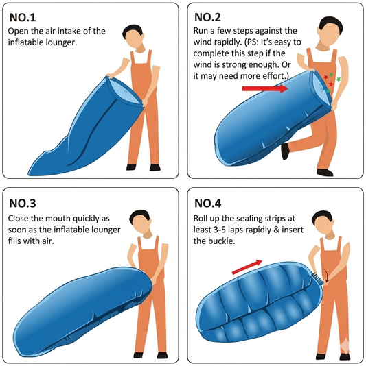 Inflatable Lounger Air Sofa | Portable Air Lounge Chair for Camping, Beach, Travel, Garden & Indoor Relaxing with Carry Bag (1 Pc)