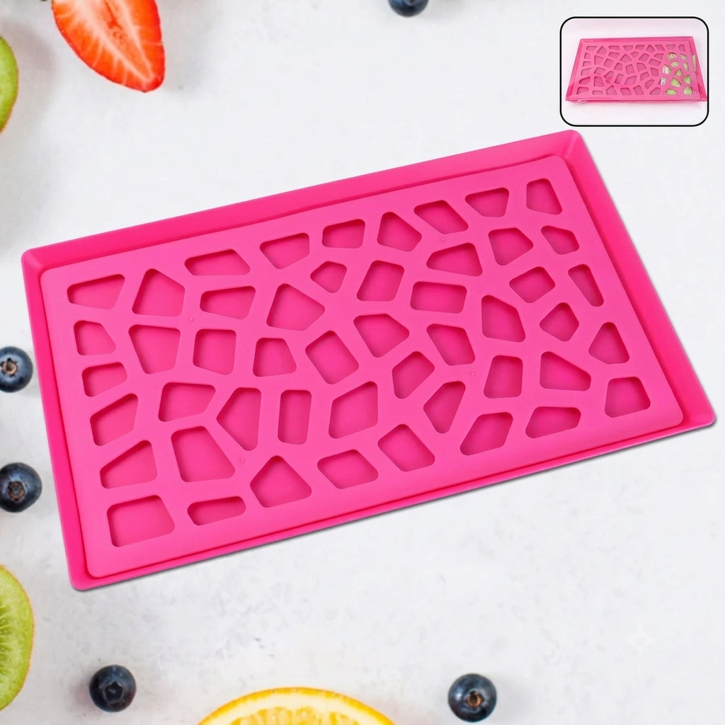 ANIVARYAM Multi-Purpose Kitchen Draining Tray | Hollow Design Fruit, Vegetable & Dish Drying Mat