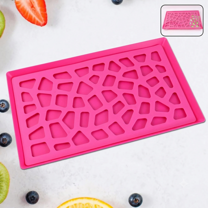 ANIVARYAM Multi-Purpose Kitchen Draining Tray | Hollow Design Fruit, Vegetable & Dish Drying Mat