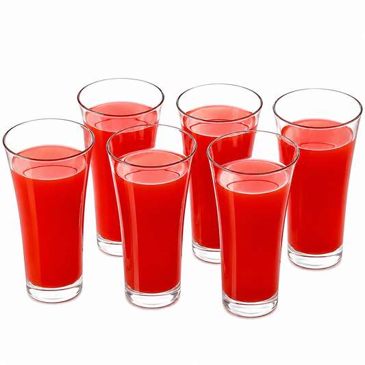 270ml Transparent Glass Tumbler Set of 6 | Heat Resistant Juice & Water Glasses for Home & Kitchen