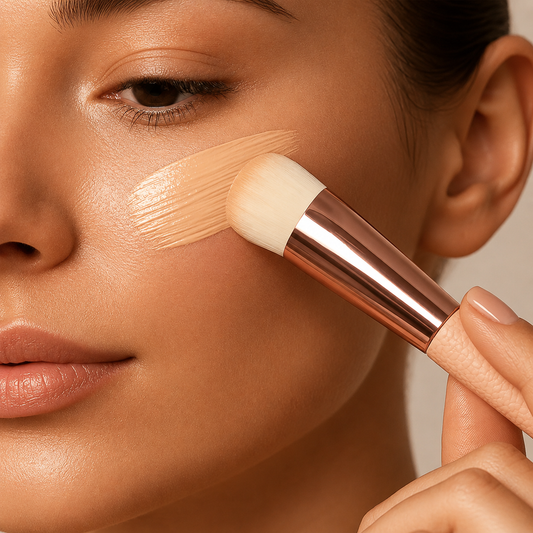 Premium Soft Makeup Brush for Foundation, Blush & Highlighter | Synthetic Bristle Cosmetic Brush
