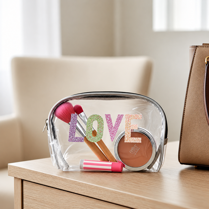 3-in-1 Makeup Bag Set | Transparent Cosmetic Organizer Pouch for Makeup, Skincare & Travel Essentials |