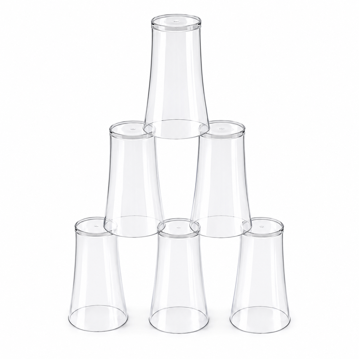 270ml Transparent Glass Tumbler Set of 6 | Heat Resistant Juice & Water Glasses for Home & Kitchen