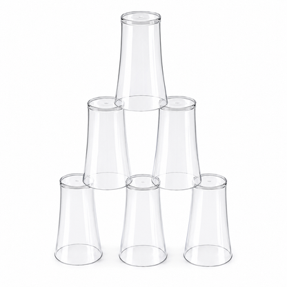270ml Transparent Glass Tumbler Set of 6 | Heat Resistant Juice & Water Glasses for Home & Kitchen