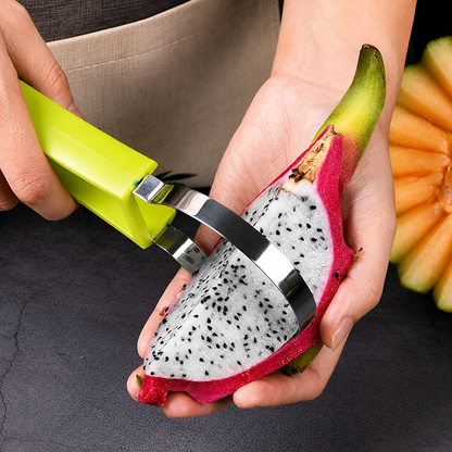 4-in-1 Fruit Scooper & Seed Remover Tool | Stainless Steel Melon Baller for Watermelon, Kiwi & Vegetables