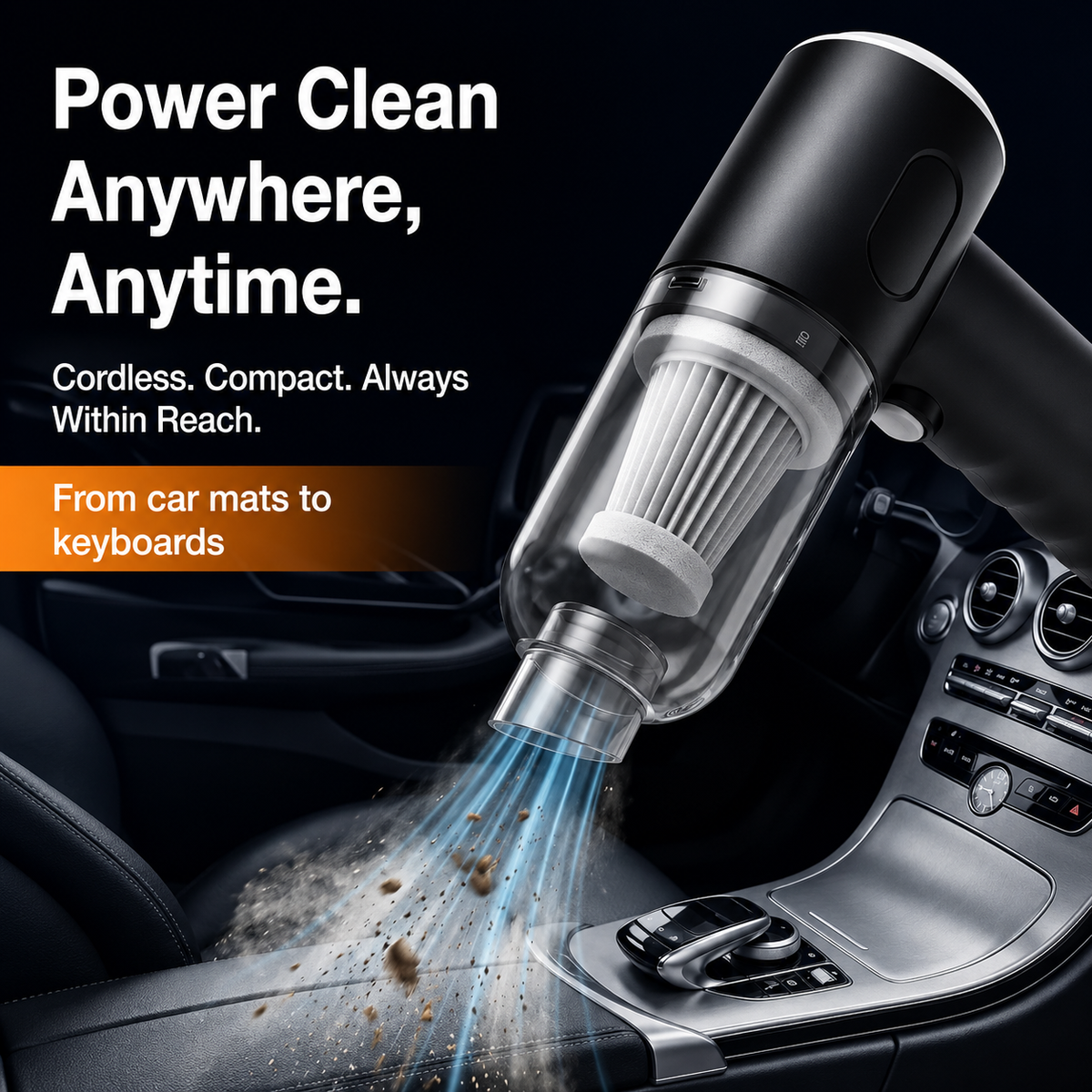 3 in 1 Wireless Mini Vacuum Cleaner & Air Blower | Portable Rechargeable Cleaner | ANIVARYAM
