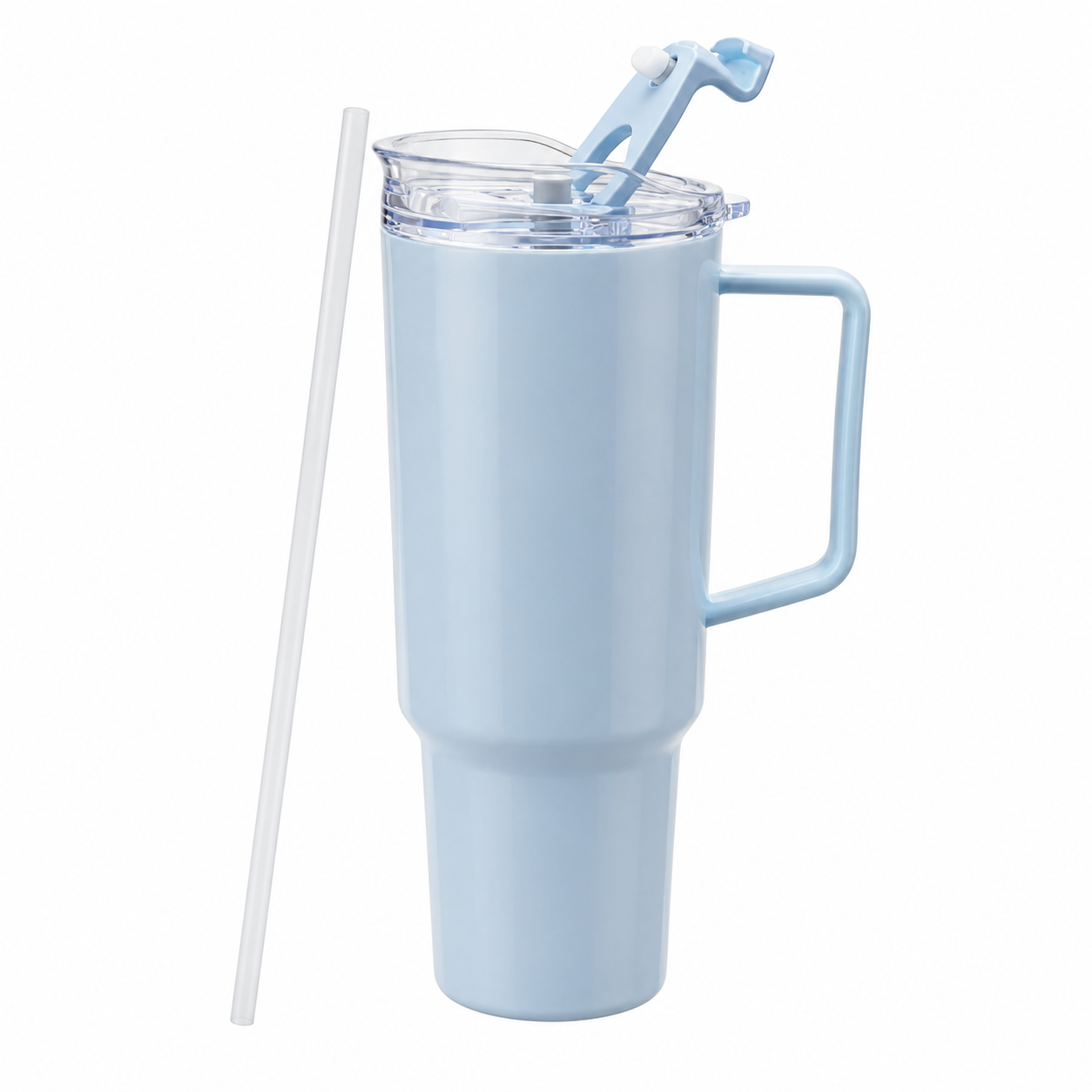 Large Capacity Travel Tumbler 1800 ML with Handle & Straw Lid | Leak-Resistant Reusable Drinking Cup for Travel, Office & Gym