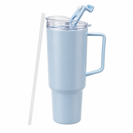 Large Capacity Travel Tumbler 1800 ML with Handle & Straw Lid | Leak-Resistant Reusable Drinking Cup for Travel, Office & Gym
