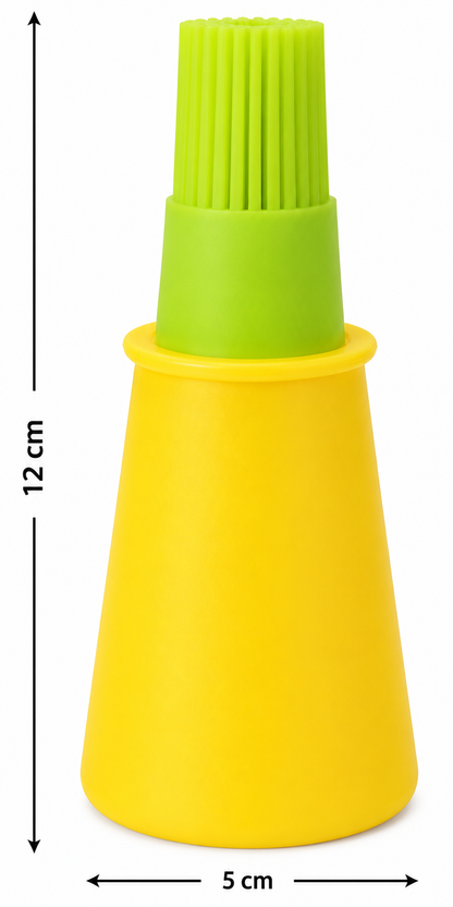 Silicone Oil Dispenser Brush | BBQ, Baking & Cooking Basting Brush with Oil Bottle