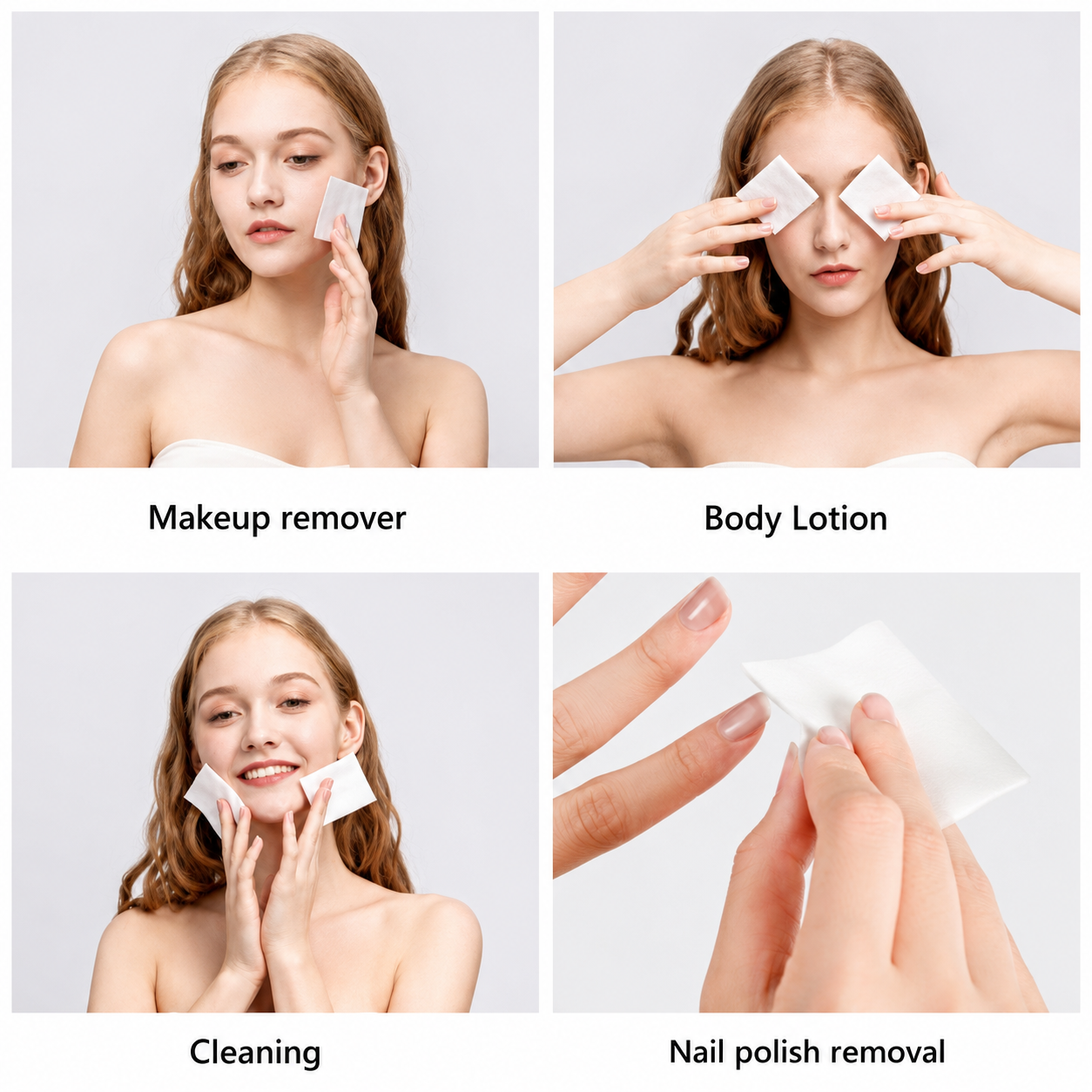 Cotton Makeup Remover Pads (Pack of 40) | Soft Cotton Pads for Makeup Removal & Skincare