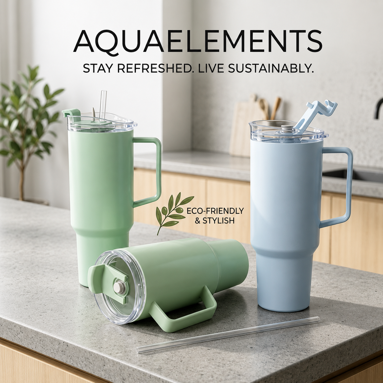 Large Capacity Travel Tumbler 1800 ML with Handle & Straw Lid | Leak-Resistant Reusable Drinking Cup for Travel, Office & Gym